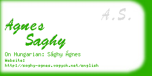 agnes saghy business card