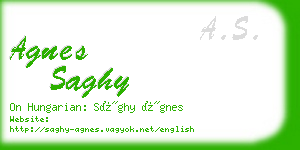 agnes saghy business card